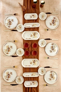 Gold Lüx Seramik Dilek Ağacı 22 Parça Kahvaltı Takımı